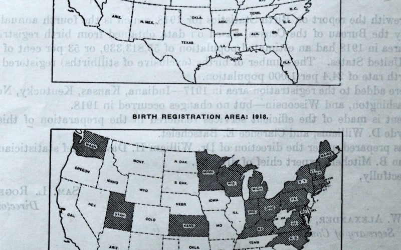 Cartogram Showing Birth Registration Area